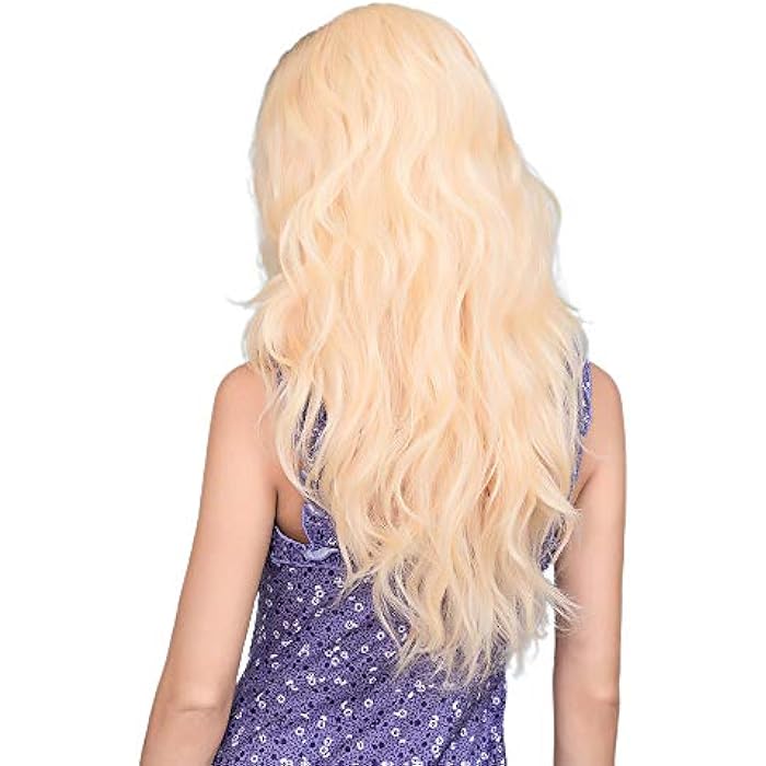 DILLARDS Mmor Long Blonde Wigs For Women - Middle Part Dark Root Wigs Natural Synthetic Hair Wigs Daily Party Cosplay Use - Image 4